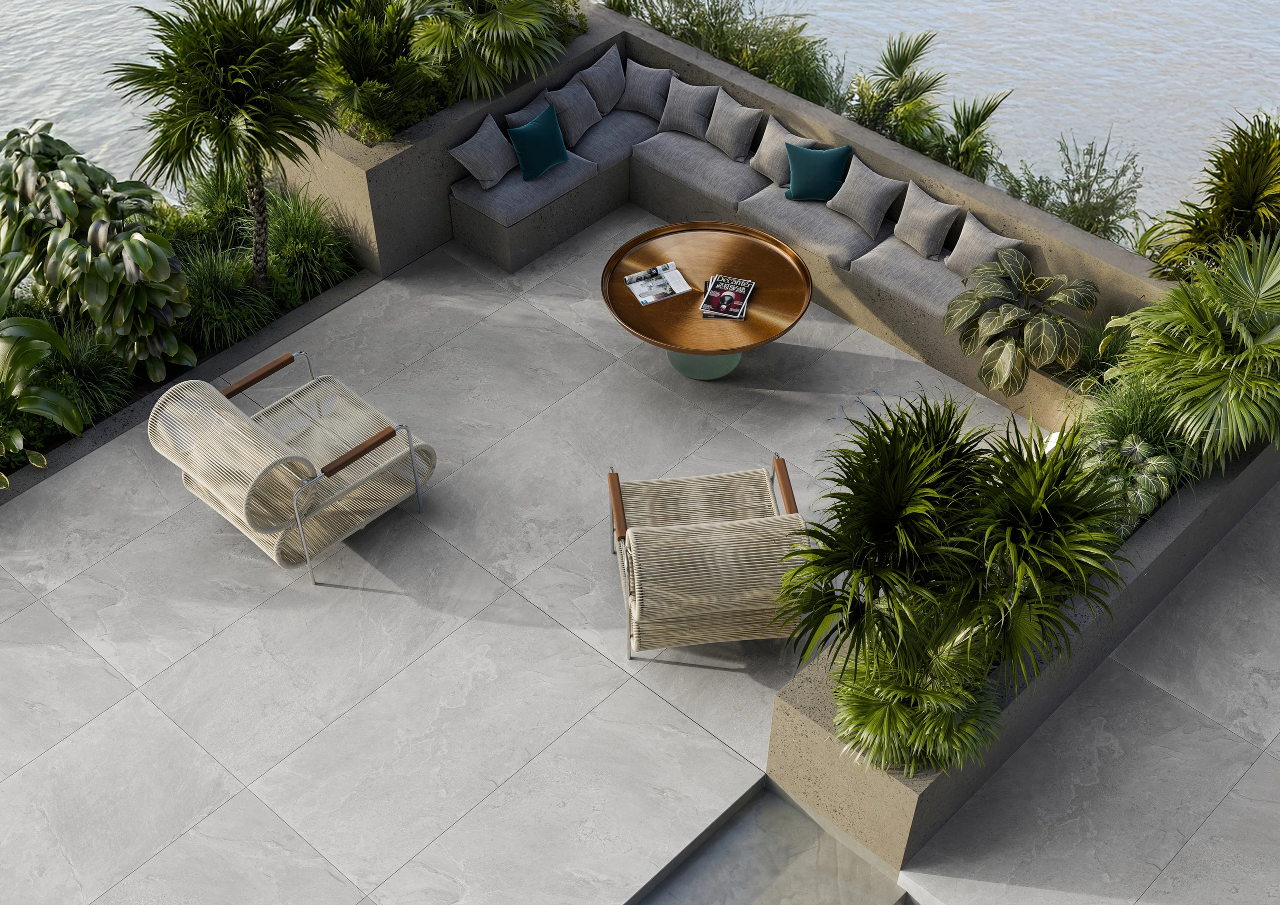 Provenza Graphite - Matt Stone ceramic tiles by Sez Industries
